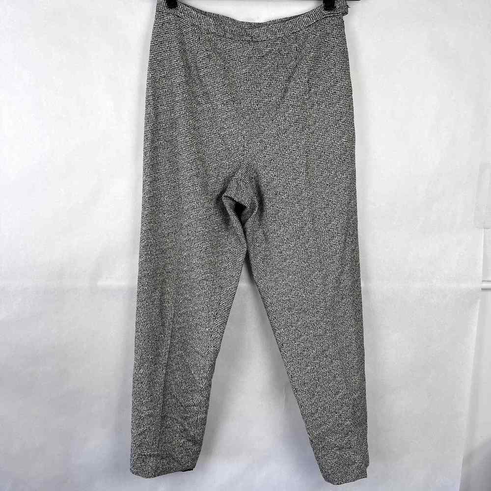 Josephine Chaus Silk Tweed Dress Pants Black White Womens Size 10 High Rise
